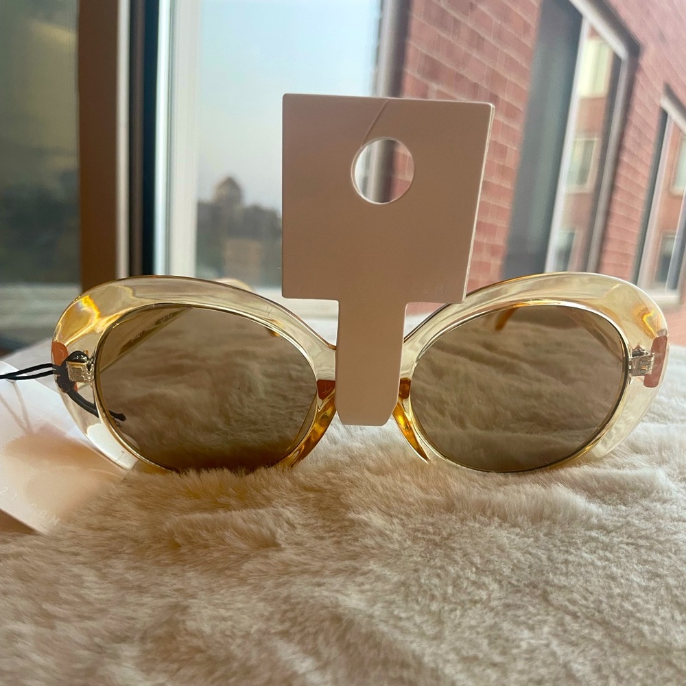 Tan Translucent Glasses - retro oversized style - NWT